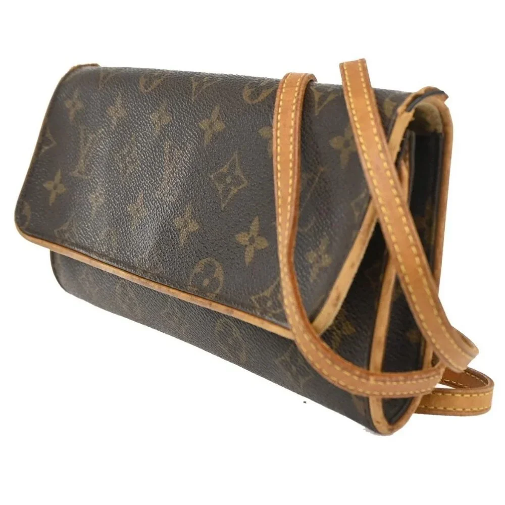 LOUIS VUITTON Pochette Twin GM 2Way Shoulder Bag Monogram Brown M51852 33CA233 - Picture 2 of 14